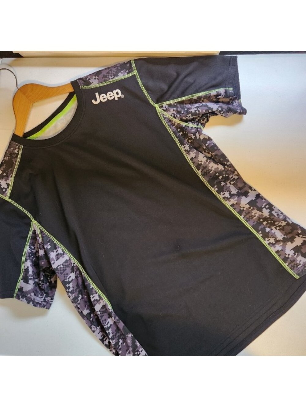Jeep Black Digital Camo Choko Athletics Body Shield Mens XL T-Shirt - Picture 5 of 9